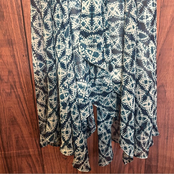 Banana Republic Printed Handkerchief Belted Midi Dress - Size M - Picture 7 of 10